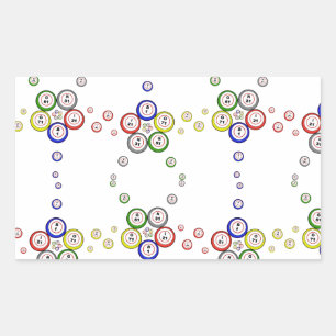 Bingo Balls Rechteckiger Aufkleber