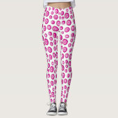 Bingo Balls Rosa Gemustert Leggings (Vorderseite)