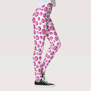 Bingo Balls Rosa Gemustert Leggings
