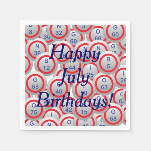 Bingo Balls Serviette (Vorderseite)