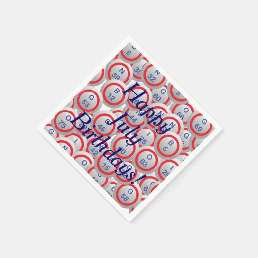 Bingo Balls Serviette (Ecke)