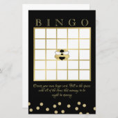 Bingo Bee Baby Shower Briefpapier (Vorne/Hinten)