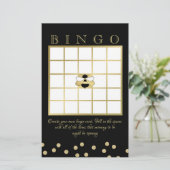 Bingo Bee Baby Shower Briefpapier (Stehend Vorderseite)