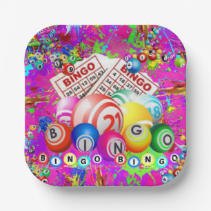 BINGO BINGO Entworfen von CBDOilPrincess Pappteller