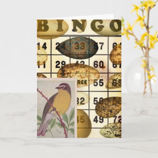 Bingo Bird Karte (Gelbe Blume)