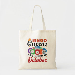 Bingo Birthday Bingo Queens Geboren im Oktober Tragetasche