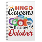 Bingo Birthday Bingo Queens sind im Oktober Gebore Notizblock (Vorderseite)