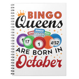 Bingo Birthday Bingo Queens sind im Oktober Gebore Notizblock