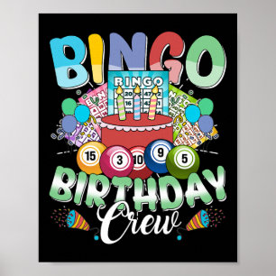Bingo Birthday Crew Bingo Player Weihnachten Poster