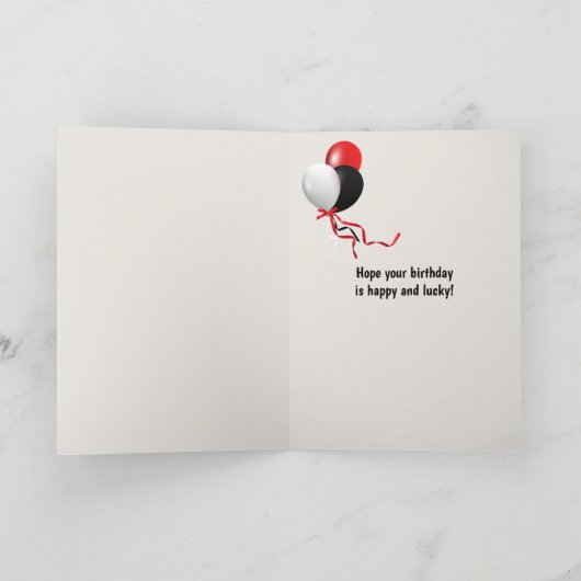 Bingo Birthday Karte (Innenseite)