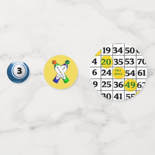 BINGO Birthday Party Confetti Konfetti (Rückseiten)