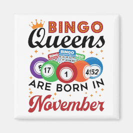 Bingo Birthday Women November Magnet