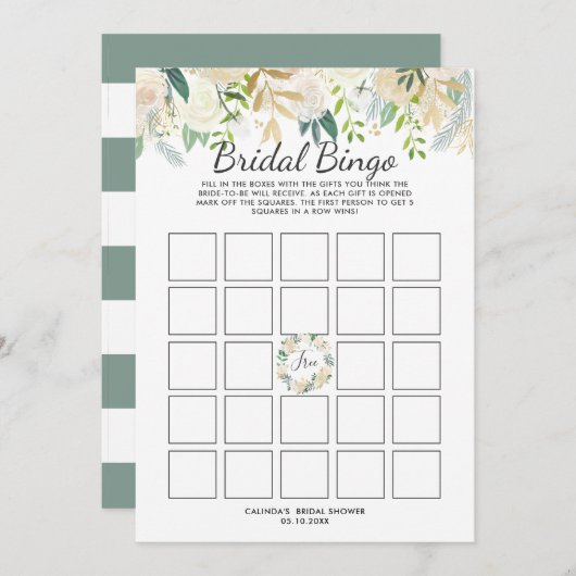 Bingo-Brautparty Einladung (Vorne/Hinten)