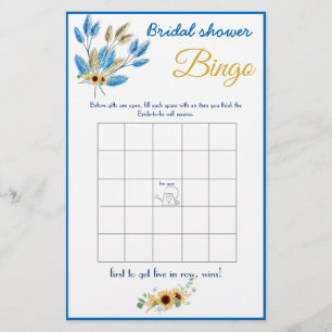 Bingo Brautparty Game Card Flyer