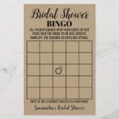 Bingo Brautparty Rustic Wedding Game Card Flyer (Vorne)