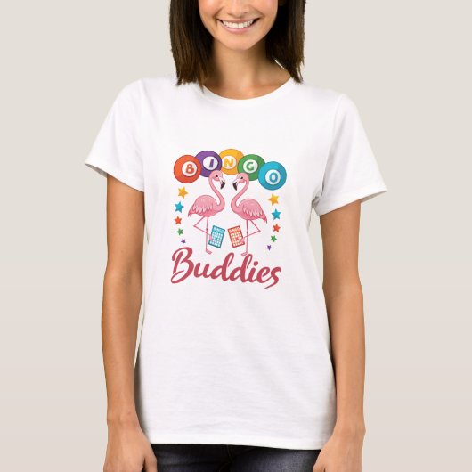 Bingo Buddies Player Flamingo T-Shirt (Vorderseite)