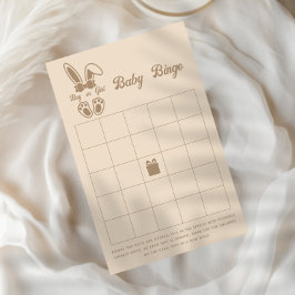 Bingo Bunny Light Beige Gender Reveal Game