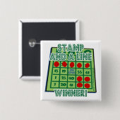 Bingo Button Briefmarke und ein Line Bingo Gewinne (Vorne & Hinten)