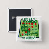 Bingo Button Lucky Nummer 7 Bingo Sieger! (Vorne & Hinten)