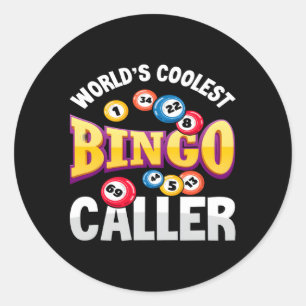 Bingo Caller Bingo Player der Welt Runder Aufkleber