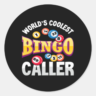 Bingo Caller Bingo Player der Welt Runder Aufkleber