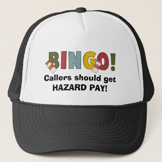 Bingo Callers Hat Truckerkappe (Vorderseite)