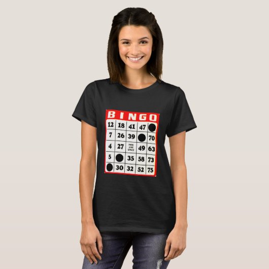 Bingo Card Black T - Shirt (Vorne ganz)