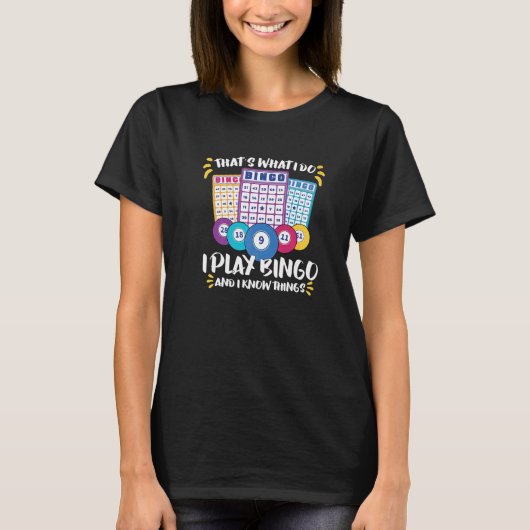 Bingo Card Game Grandma Bingo Player Bingo Cards T-Shirt (Vorderseite)