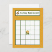 Bingo Card Jungle Babys Einladungspostkarte (Vorne/Hinten)