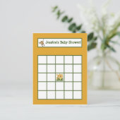 Bingo Card Jungle Babys Einladungspostkarte (Stehend Vorderseite)