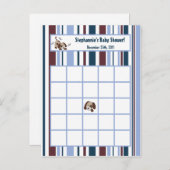 Bingo Card Lil League Welpenhund Einladungspostkarte (Vorne/Hinten)