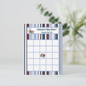 Bingo Card Lil League Welpenhund Einladungspostkarte (Stehend Vorderseite)