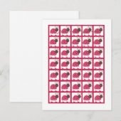 Bingo Card Marker Berry Garden Pink Lady Bug Einladungspostkarte (Vorne/Hinten)