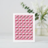 Bingo Card Marker Berry Garden Pink Lady Bug Einladungspostkarte (Stehend Vorderseite)