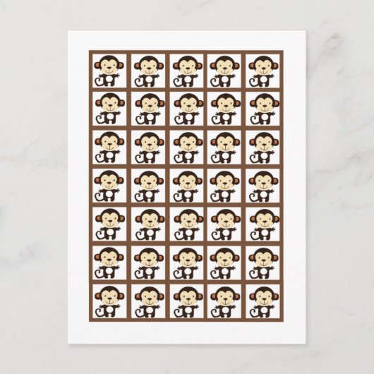 Bingo Card Marker Dschungelspiel Postkarte (Vorderseite)