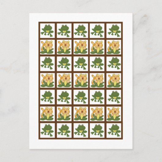 Bingo Card Marker Jungle Babies Postkarte (Vorderseite)