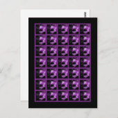 Bingo Card Marker Mis XV Lila Lilac Black Postkarte (Vorne/Hinten)