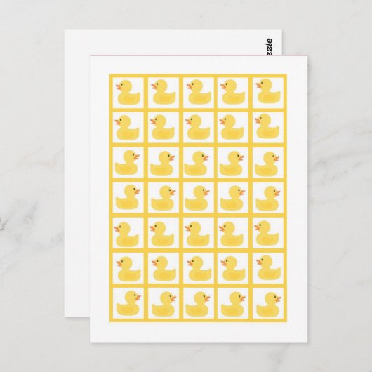 Bingo Card Marker Rubber Ducky Bubbles Postkarte (Vorne/Hinten)
