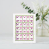 Bingo Card Marker Sugar Plum Butterfly Postkarte (Stehend Vorderseite)