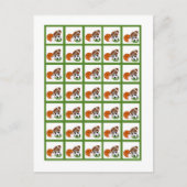 Bingo Card Markers All-Star Green Postkarte (Vorderseite)