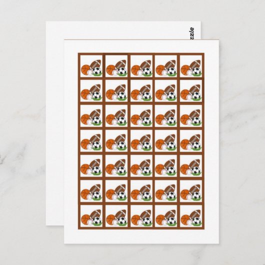 Bingo Card Markers All-Star Red Postkarte (Vorne/Hinten)