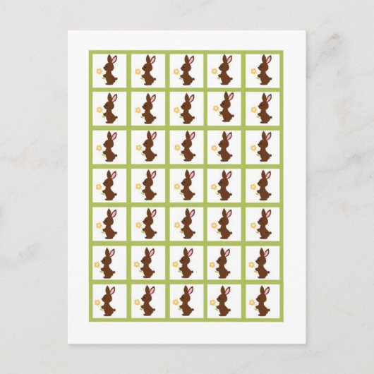 Bingo Card Markers Forest Friends Bunny Postkarte (Vorderseite)