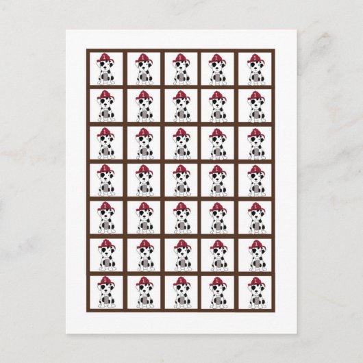 Bingo Card Markers Nojo Fire Motor Postkarte (Vorderseite)