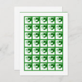 Bingo Card Markers Sweet 16 Green Party Einladungspostkarte (Vorne/Hinten)