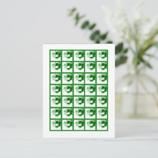 Bingo Card Markers Sweet 16 Green Party Einladungspostkarte (Stehend Vorderseite)