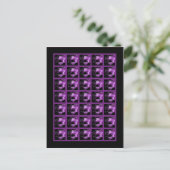 Bingo Card Markers Sweet 16 Lila Lilac Black Postkarte (Stehend Vorderseite)