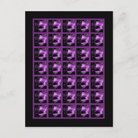 Bingo Card Markers Sweet 16 Lila Lilac Black Postkarte (Vorderseite)