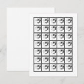 Bingo Card Markers Sweet 16 Silver White Party Einladungspostkarte (Vorne/Hinten)