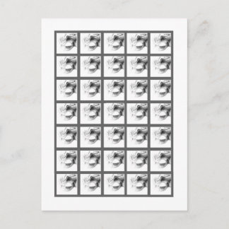 Bingo Card Markers Sweet 16 Silver White Party Einladungspostkarte