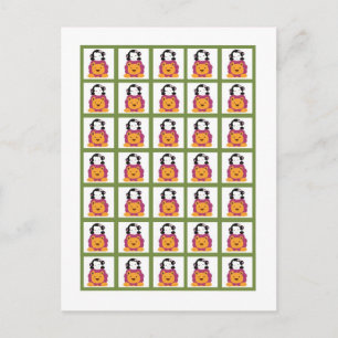 Bingo Card Markers Sweet Safari Postkarte
